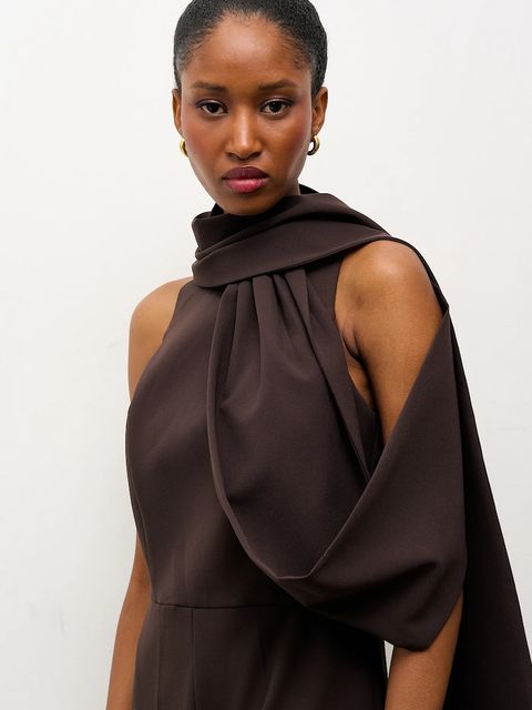 Answear.LAB kombinezon kolor brązowy