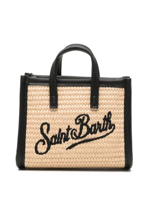 MC2 Saint Barth logo-embroidered woven tote bag - Neutrals - zdjęcie produktu nr 1