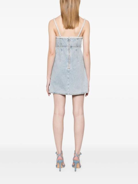 Self-Portrait denim mini dress - Blue