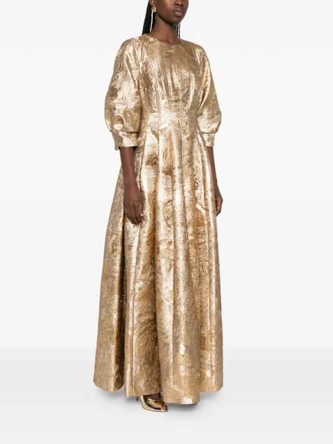Simkhai metallic-jacquard maxi dress - Gold