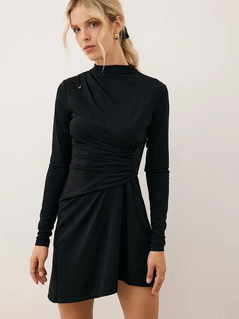 Bizuu sukienka SALOMEI kolor czarny mini rozkloszowana SALOMEI CZARNY - zdjęcie produktu nr 1