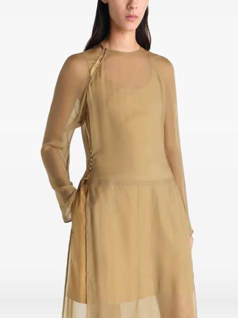 LEMAIRE side-split maxi dress - Neutrals