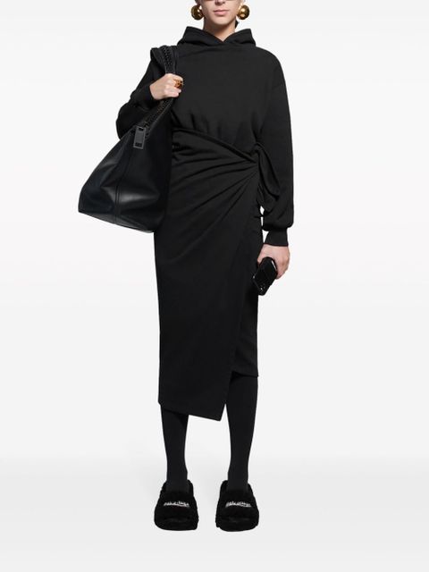 Balenciaga Easywrap hooded dress - Black