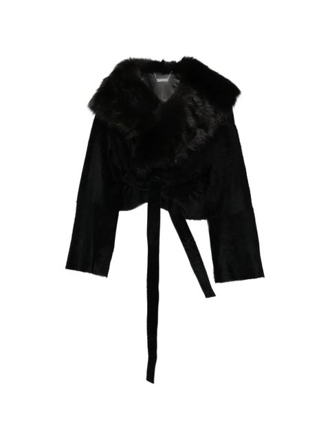 Nour Hammour Renata shearling jacket - Black - zdjęcie produktu nr 1