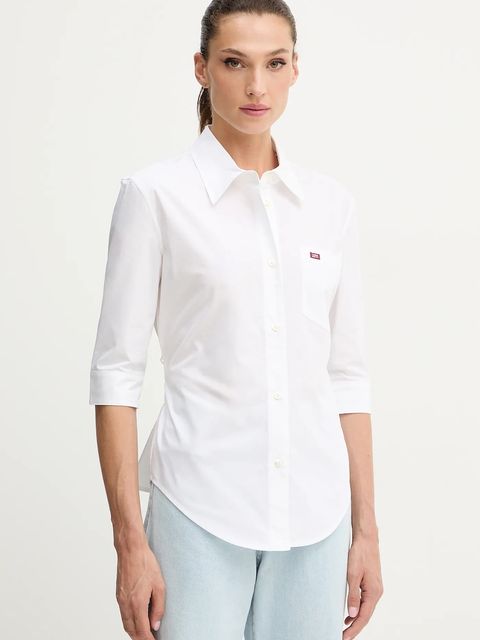 Miss Sixty koszula bawełniana damska kolor biały regular z kołnierzykiem klasycznym 6S3XJ42300 - zdjęcie produktu nr 1