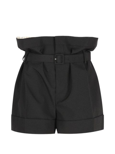 Saint Laurent paperbag belted shorts - Black - zdjęcie produktu nr 1