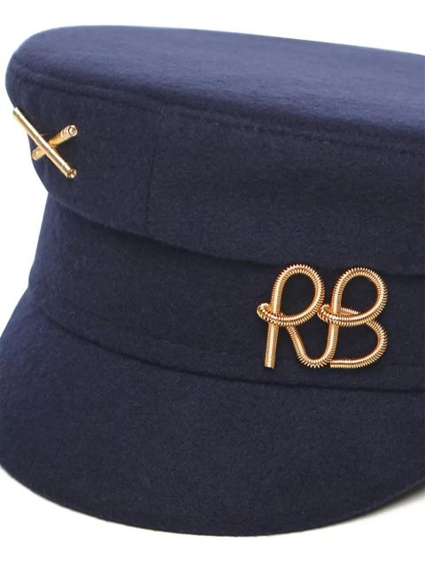 Ruslan Baginskiy cross logo baker boy hat - Blue