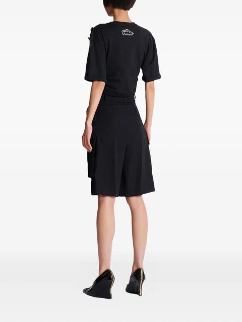 Balmain pleated cargo shorts - Black