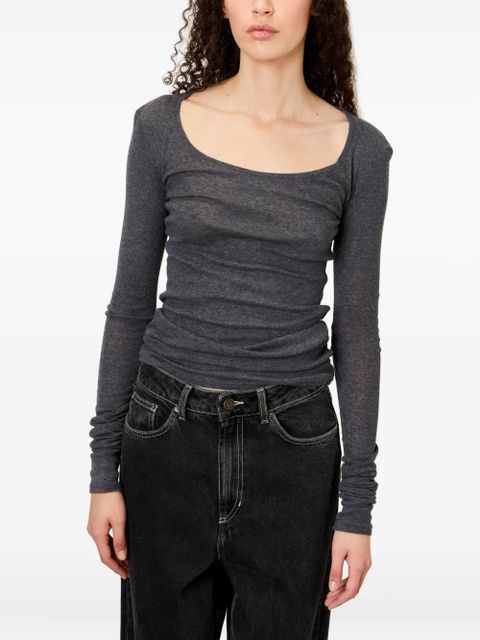 American Vintage Massachusetts long-sleeve T-shirt - Grey