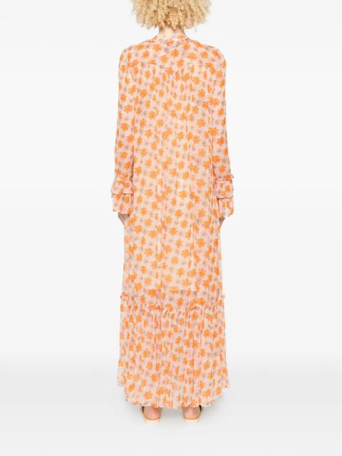Zadig&Voltaire ruffled floral-print maxi dress - Orange