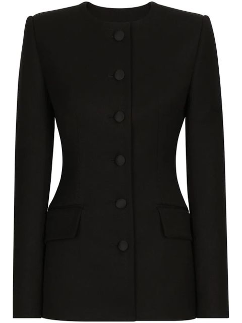 Dolce & Gabbana single-breasted collarless blazer - Black - zdjęcie produktu nr 1