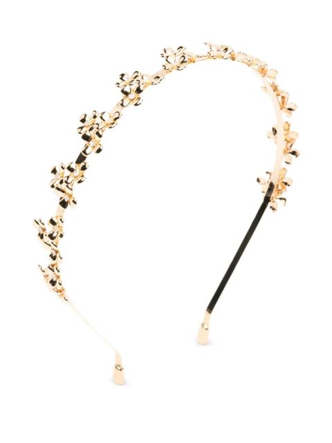 Self-Portrait floral embellished hair headband - Gold - zdjęcie produktu nr 1