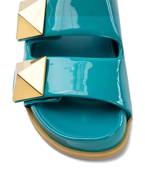 Valentino Garavani pyramid stud-embellishment slides - Blue