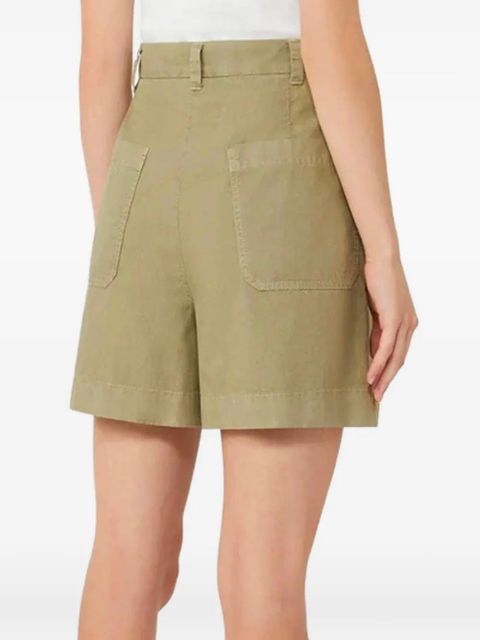 Weekend Max Mara button-fastening pleated cotton shorts - Green