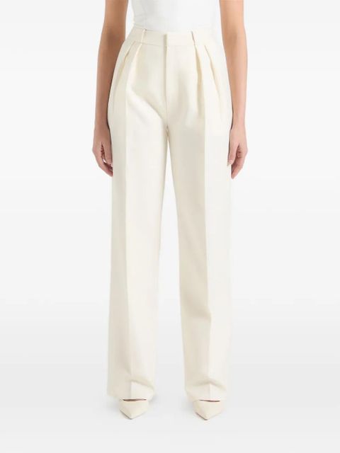 Manière De Voir Julie twin-pleated tailored trousers - White