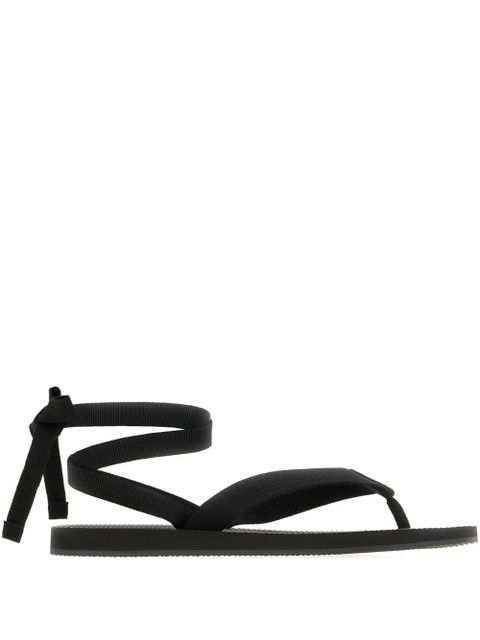 The Row ribbon-tie flat sandals - Black - zdjęcie produktu nr 1