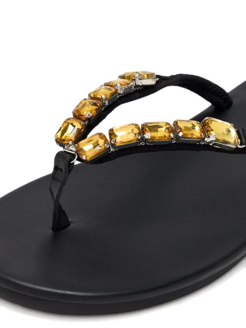 Ancient Greek Sandals crystal-embellished T-strap flip-flops - Black