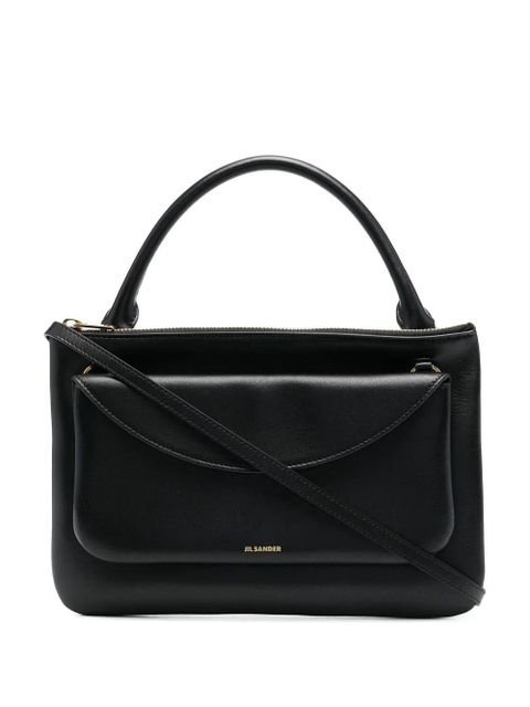 Jil Sander front pouch leather crossbody bag - Black - zdjęcie produktu nr 1