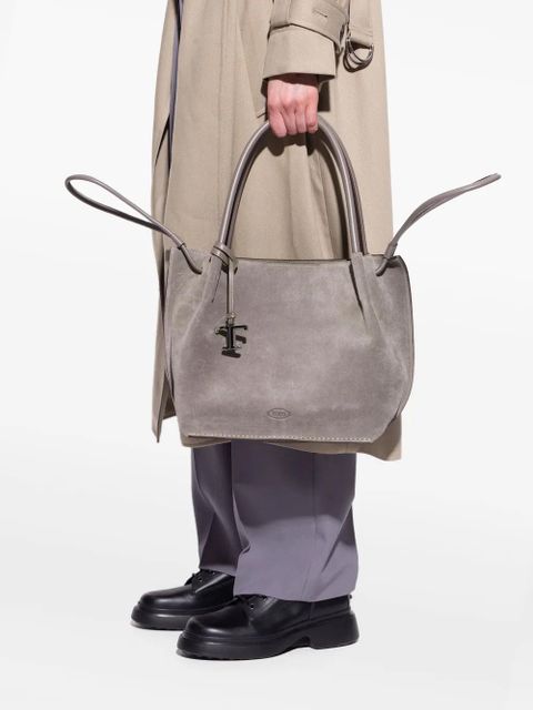 Tod's drawstring suede tote bag - Grey - zdjęcie produktu nr 2