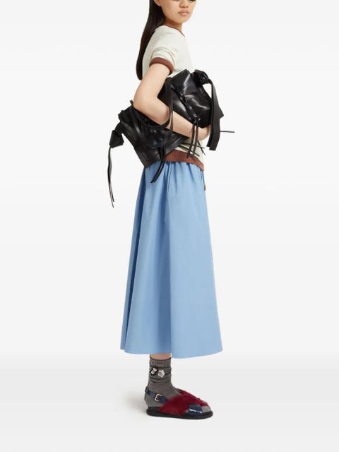 Marni drawstring gathered midi skirt - Blue