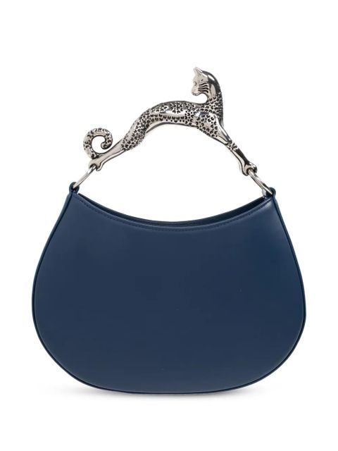 Lanvin cat-handle leather tote bag - Blue