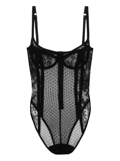 Dolce & Gabbana lace-paneled bodysuit - Black - zdjęcie produktu nr 2
