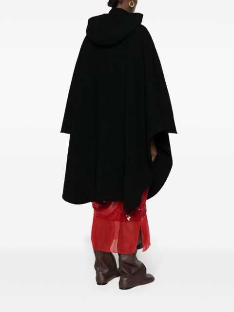 Chloé wool-blend hooded cape - Black