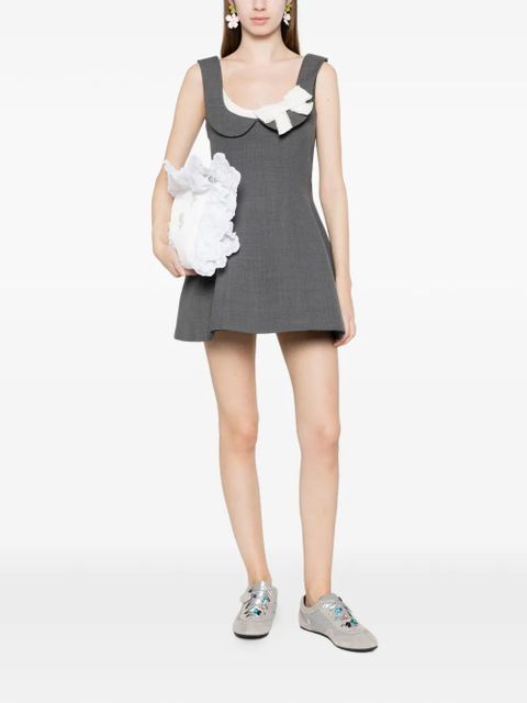 SHUSHU/TONG side-bow mini dress - Grey - zdjęcie produktu nr 2