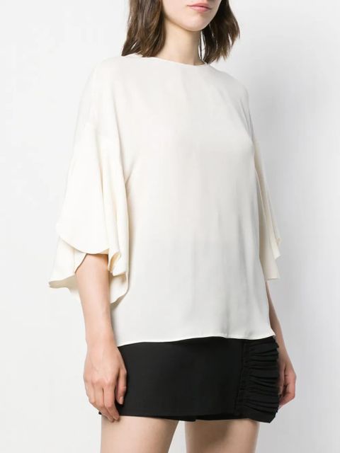Valentino Garavani tulip sleeve blouse - White