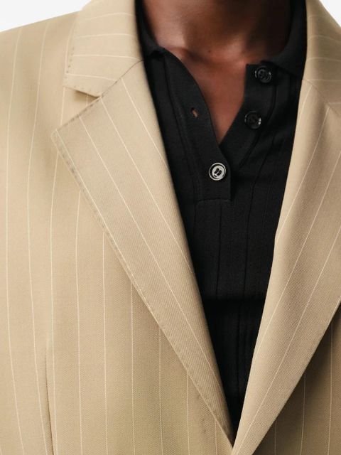 AMI Paris striped single-breasted blazer - Neutrals