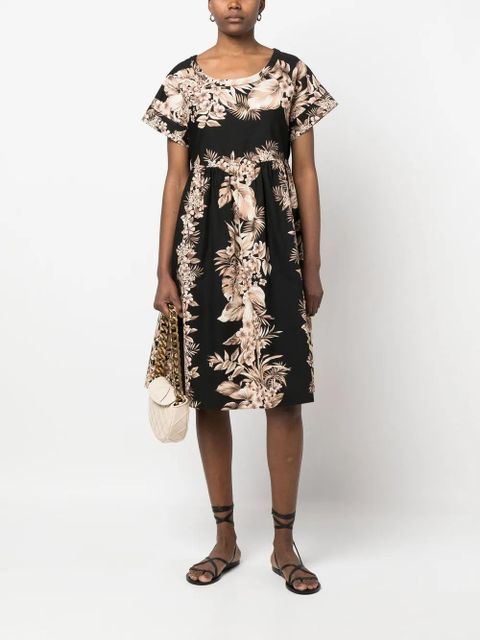 TWINSET floral-print scoop neck dress - Black - zdjęcie produktu nr 2