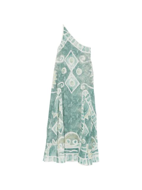 ALEMAIS Samira one shoulder print dress - Green - zdjęcie produktu nr 1