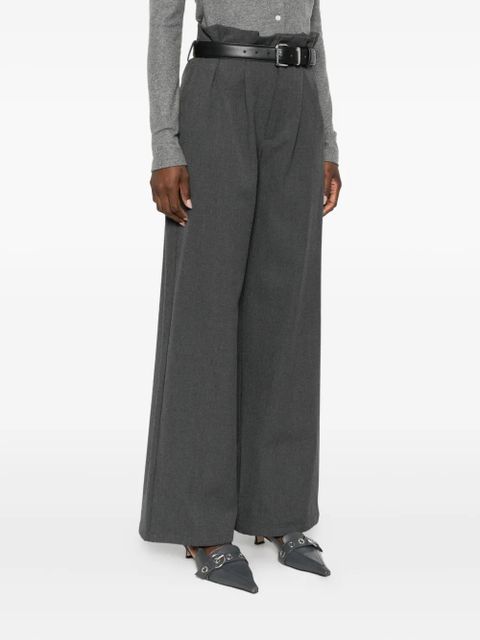 Eleh belted-waist trousers - Grey