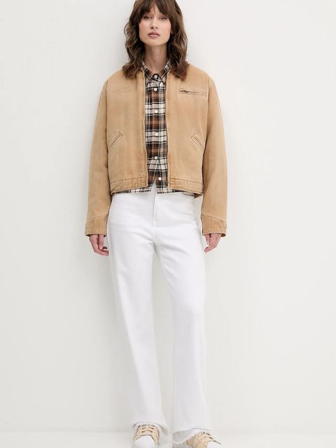 Guess Originals kurtka jeansowa kolor brązowy przejściowa W5BN80 WG163 - zdjęcie produktu nr 2