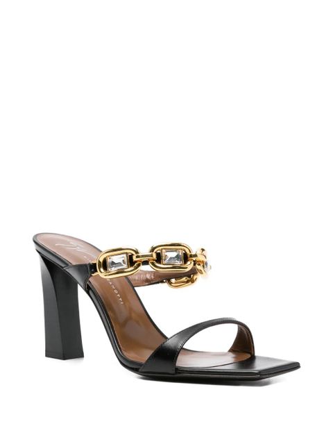 Giuseppe Zanotti chain embellished sandals - Black - zdjęcie produktu nr 2