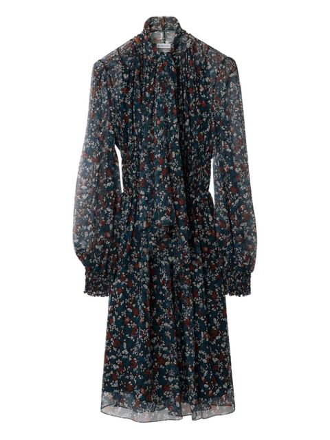 Burberry Ditsy floral-print midi dress - Black - zdjęcie produktu nr 1