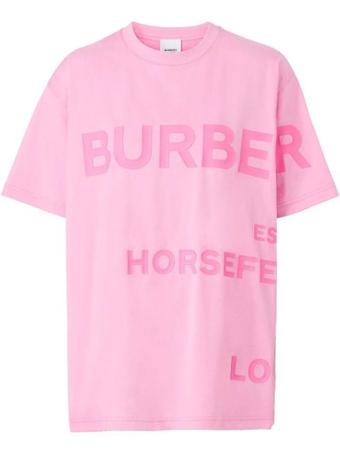 Burberry Horseferry print oversized T-shirt - Pink - zdjęcie produktu nr 1