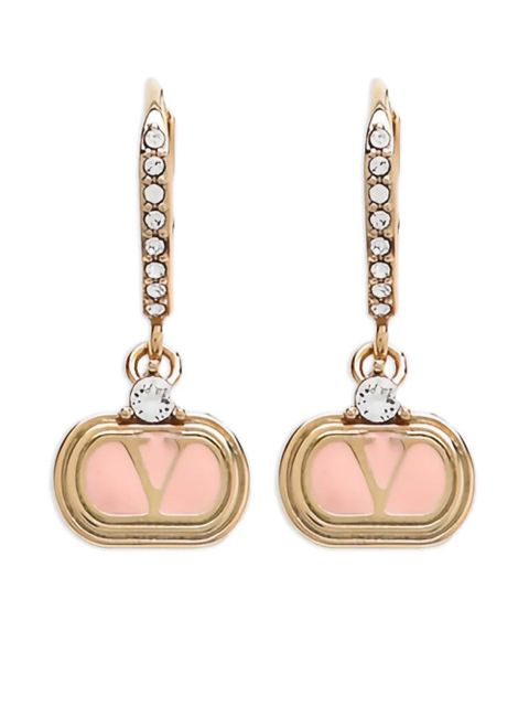 Valentino Garavani crystal-embellished VLogo Signature earrings - Gold - zdjęcie produktu nr 1
