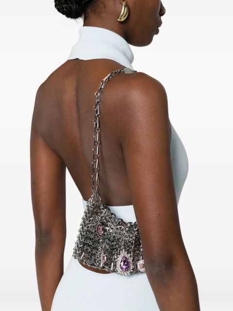 Rabanne chain satchel shoulder bag - Silver - zdjęcie produktu nr 2