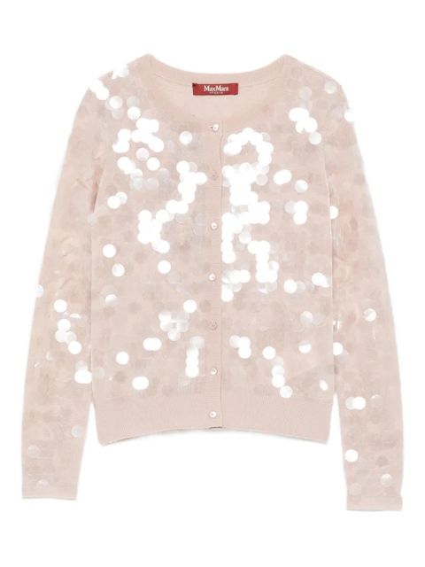 Max Mara sequin embellished cardigan - Pink - zdjęcie produktu nr 1