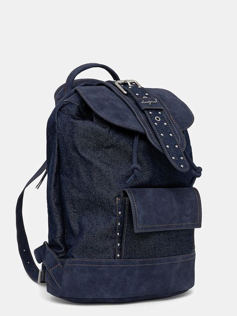 Desigual plecak jeansowy BINDELLA K damski kolor granatowy duży gładki 25WAKD06