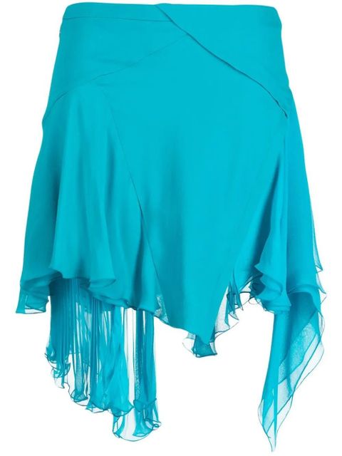 Versace asymmetric pleated skirt - Blue - zdjęcie produktu nr 1