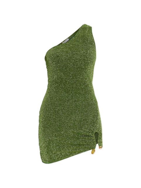 Oséree one-shoulder slit mini dress - Green - zdjęcie produktu nr 1