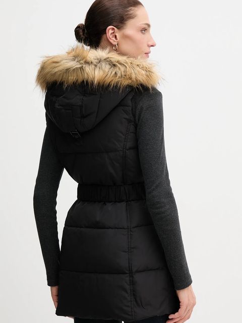 Pepe Jeans bezrękawnik puchowy kolor czarny zimowy PL4024335