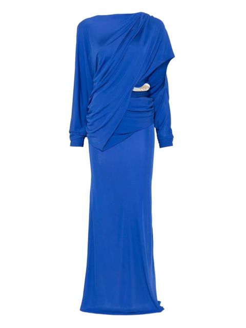 Christopher Esber Encased Nature draped one-shoulder dress - Blue - zdjęcie produktu nr 1
