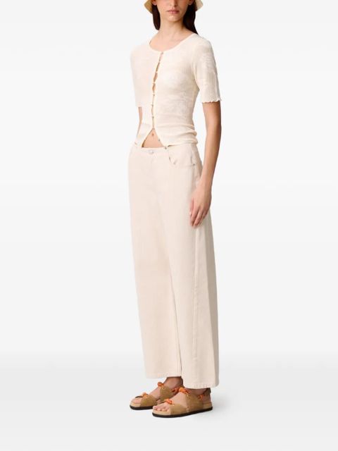 Claudie Pierlot buttoned short-sleeves cardigan - Neutrals