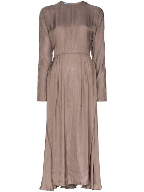 Prada layered midi dress - Neutrals