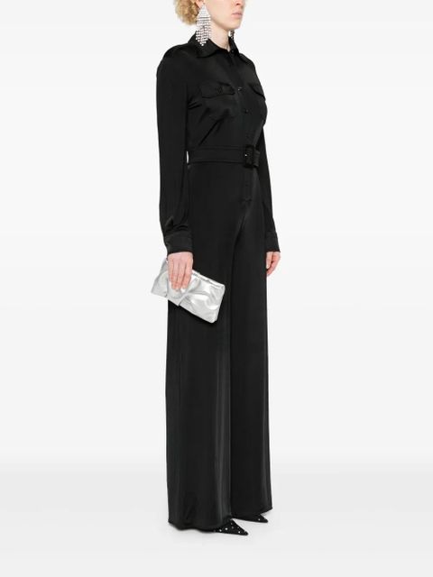 Jimmy Choo Bonny leather clutch bag - Grey - zdjęcie produktu nr 2