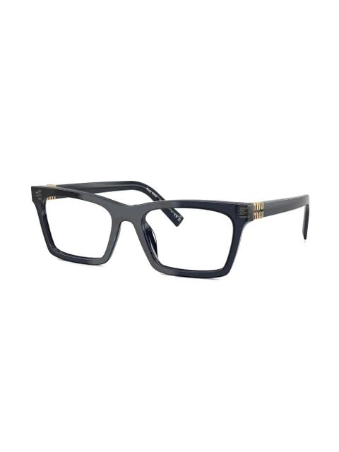 Miu Miu Eyewear rectangle-frame glasses - Blue - zdjęcie produktu nr 2