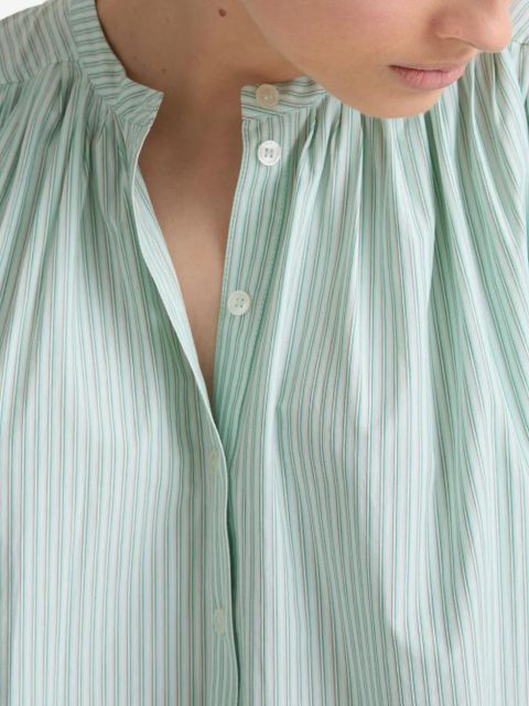 Yves Salomon striped midi dress - Green